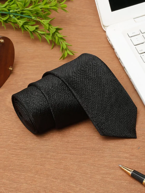 Women's Wool CoatsMen's Black Fashion Broad Tie