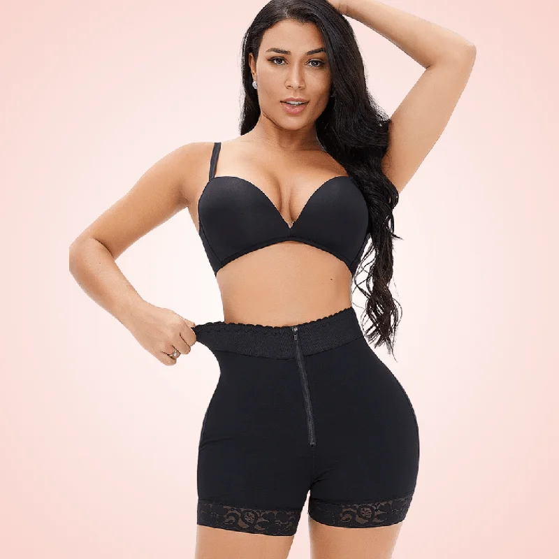 lace-embellished bralette and panties setsLace Stitches Waist Trainer Shorts