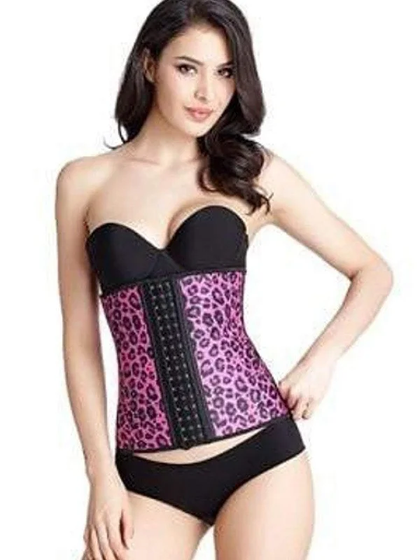 lace-edged camisoles and pantiesLatex Waist Trainer for Women Pink Leopard