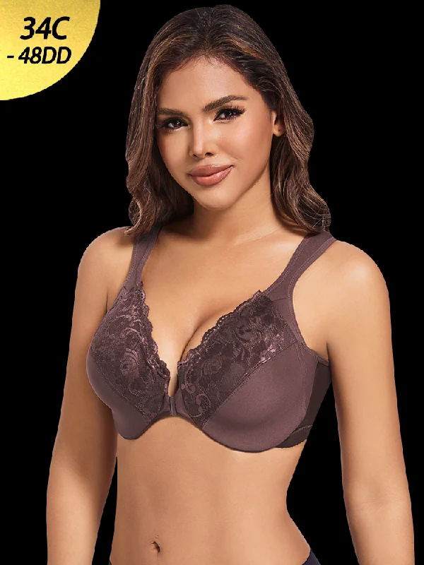 modal fiber high-waisted briefsUltra-Thin Lace Front Closure Push-Up Bra with Underwire