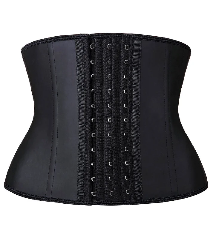 convertible strap nursing brasYIANNA Women Latex Short Torso Waist Trainer 9 Steel Bones 3 Row Hooks