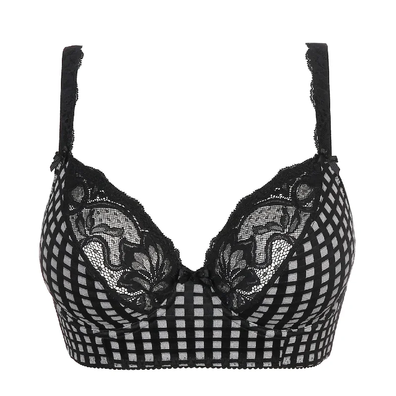 lace-trimmed sleep shortsPrima Donna Madison Deep Plunge Balcony Longline Bra | CRYSTAL BLACK