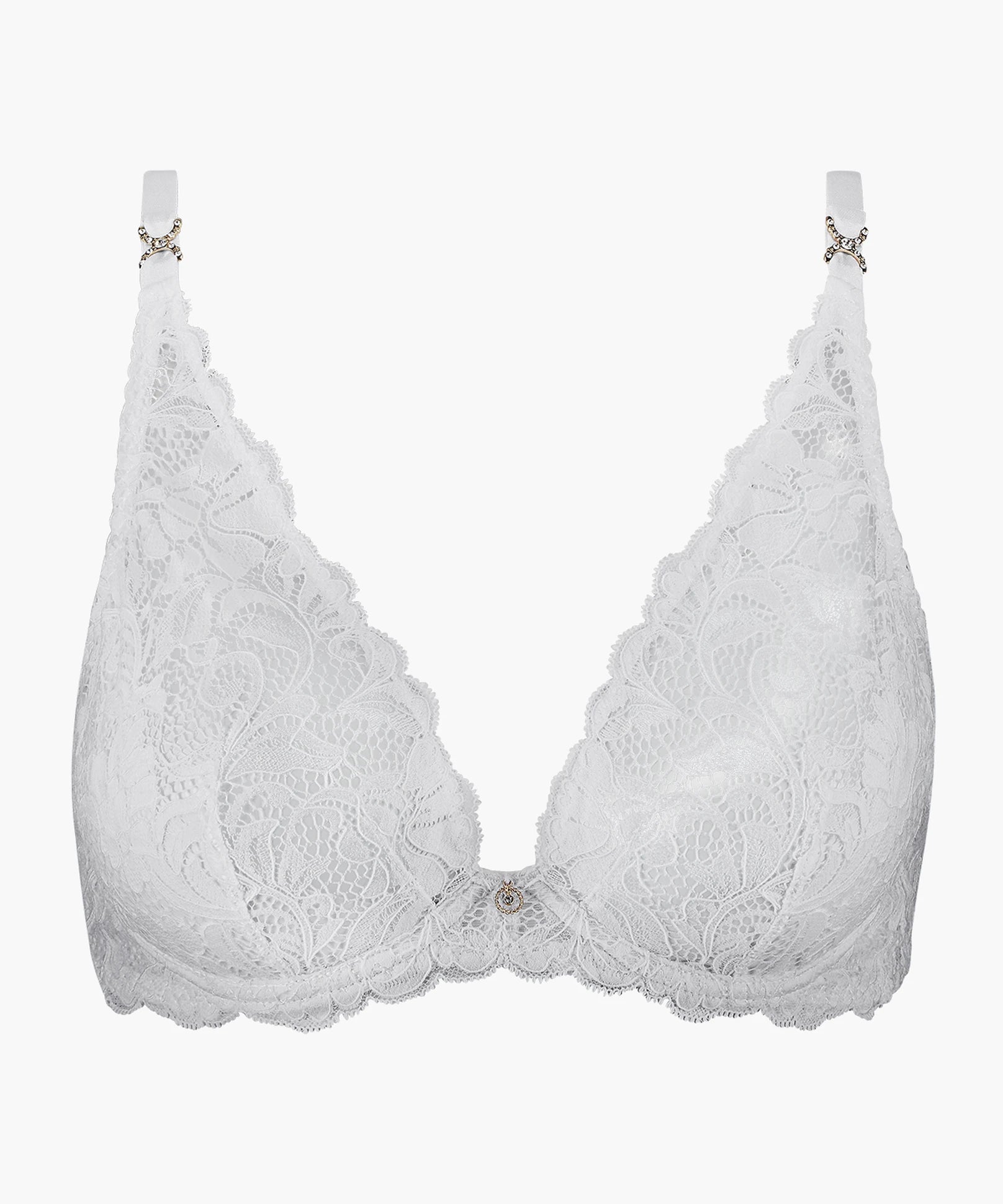 high-support sports bras for basketballAUBADE Mon Bijou triangle plunge BRA Blanc