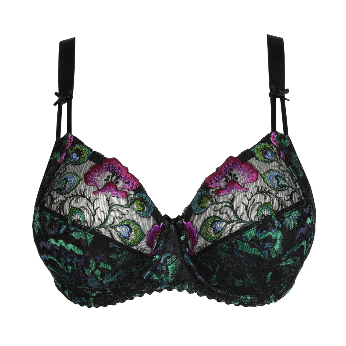 seamless silk lingerie setsPrimaDonna San Angel Full cup bra Peacock Feather