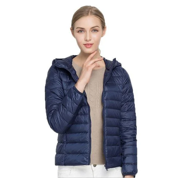 Women's Coats with HoodHooded 90% White Duck Jacket Autumn Winter 12 Colors New WarmDown Coat S-3XL