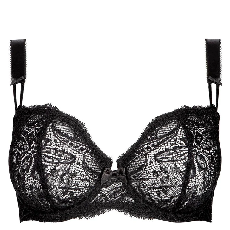 sheer lace babydoll lingerieSimone Perele Eden Full Demi Cup Bra | BLACK