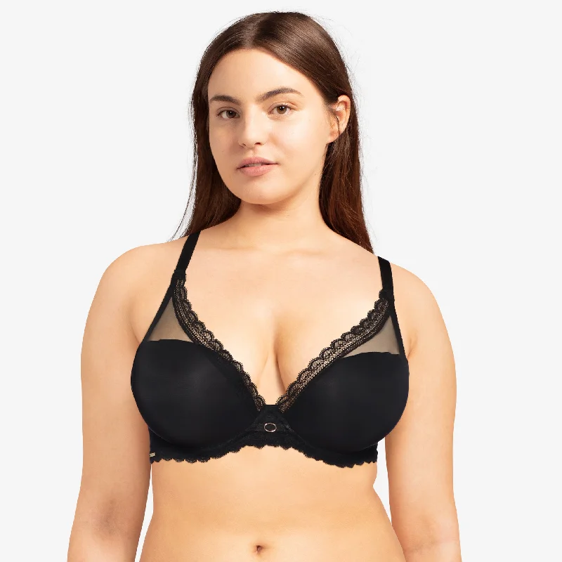 seamless lace hip hugger pantiesChantelle Plunge T-Shirt Bra