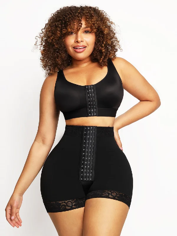 plus-size underwire demi-cups with lace trimTummy Control Shaper shorts