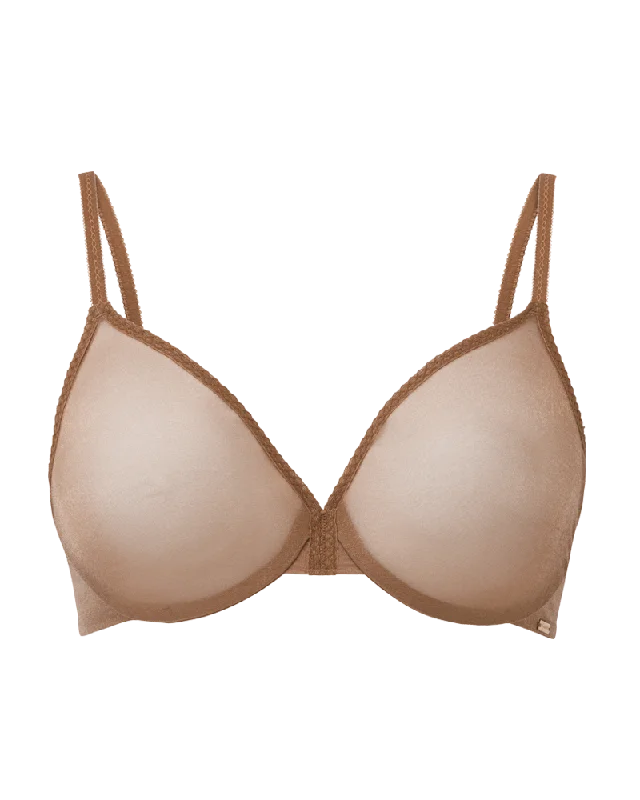 lightweight silk camisolesGossard Glossies Moulded Sheer Bra | BRONZE