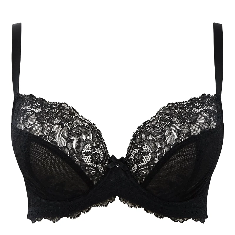 lightweight silk pajama setsPanache Ana Plunge Bra | BLACK