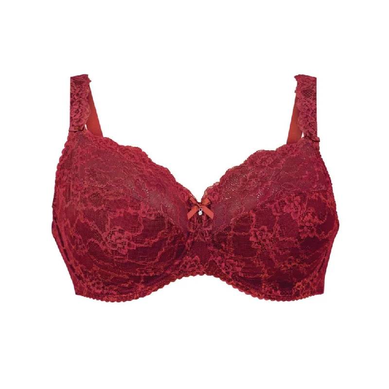 lace-trimmed chemise nightgownsRosa Faia Bobette Full cup Underwire Bra Ruby