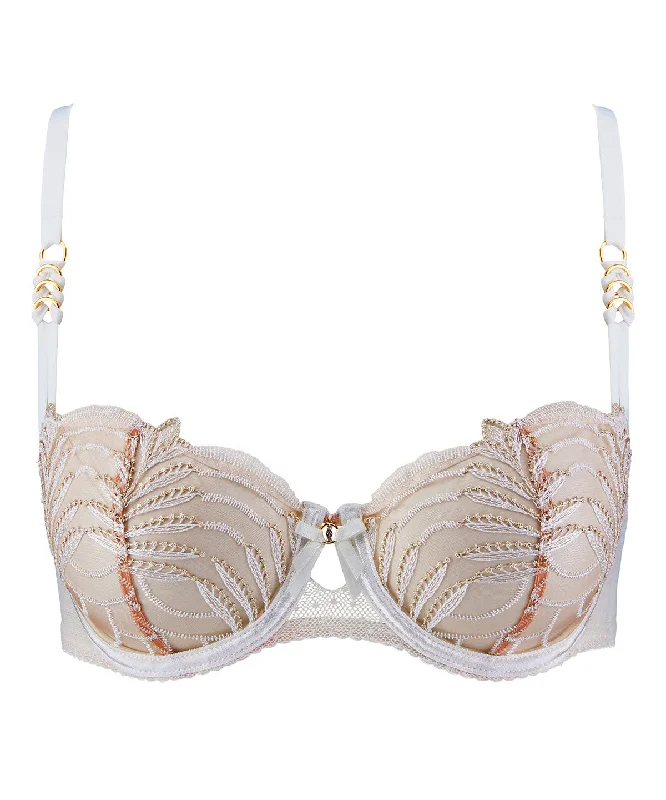 eco-friendly organic cotton pantiesAubade Hypnolove Half cup bra Gold Feather