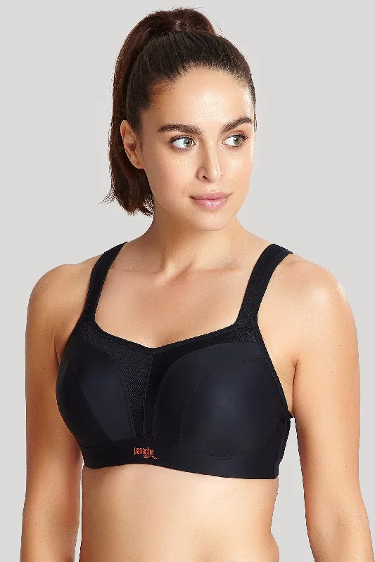 sports bras with mesh panelsPower Wired Sports Bra- Black