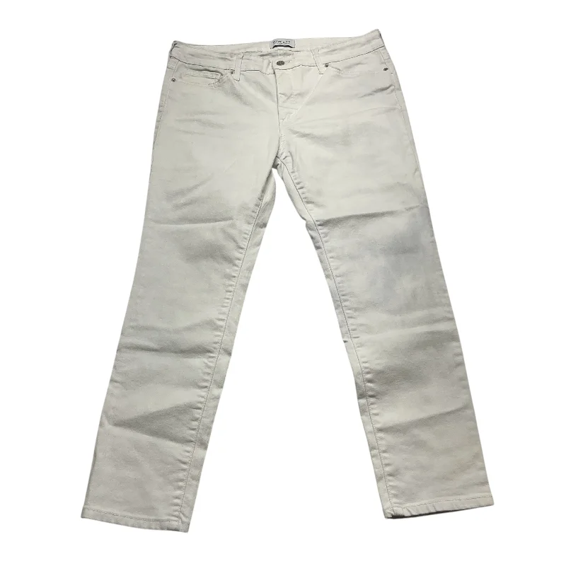 Women's Jodhpurs with Wide CollarJeans Straight By Crown And Ivy In White Denim, Size: 12