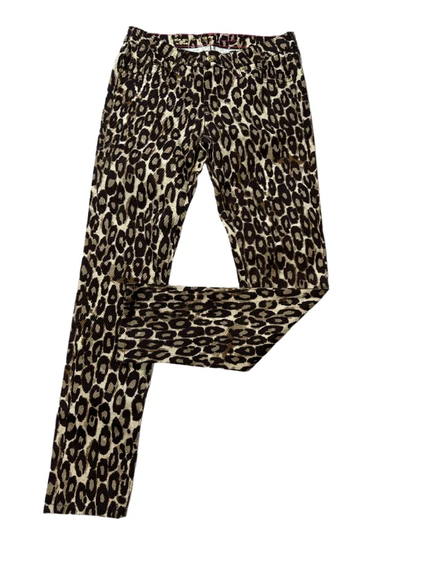 Women's Jodhpurs with Shirt CollarJeans Designer By Kate Spade In Animal Print, Size: 4