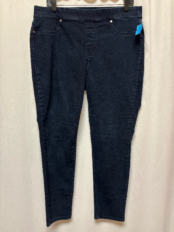 Women's Jodhpurs with Lapel CollarJeans Skinny By New Directions In Blue, Size: 14