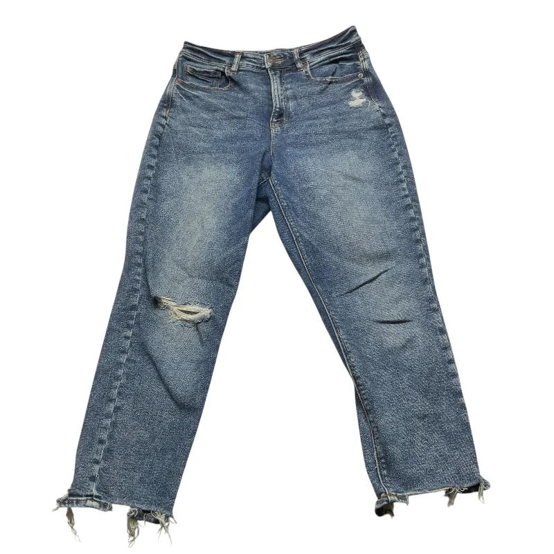 Women's Jodhpurs with Peter Pan CollarJeans Straight By American Eagle In Blue Denim, Size: 8