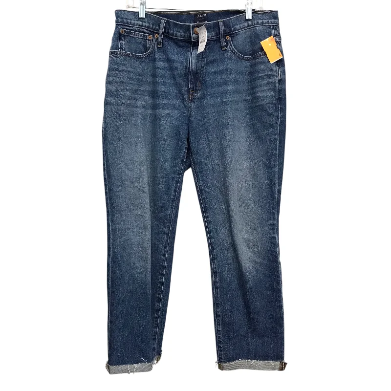 Women's Jodhpurs with Straight HemJeans Boyfriend By J. Crew In Blue Denim, Size:10