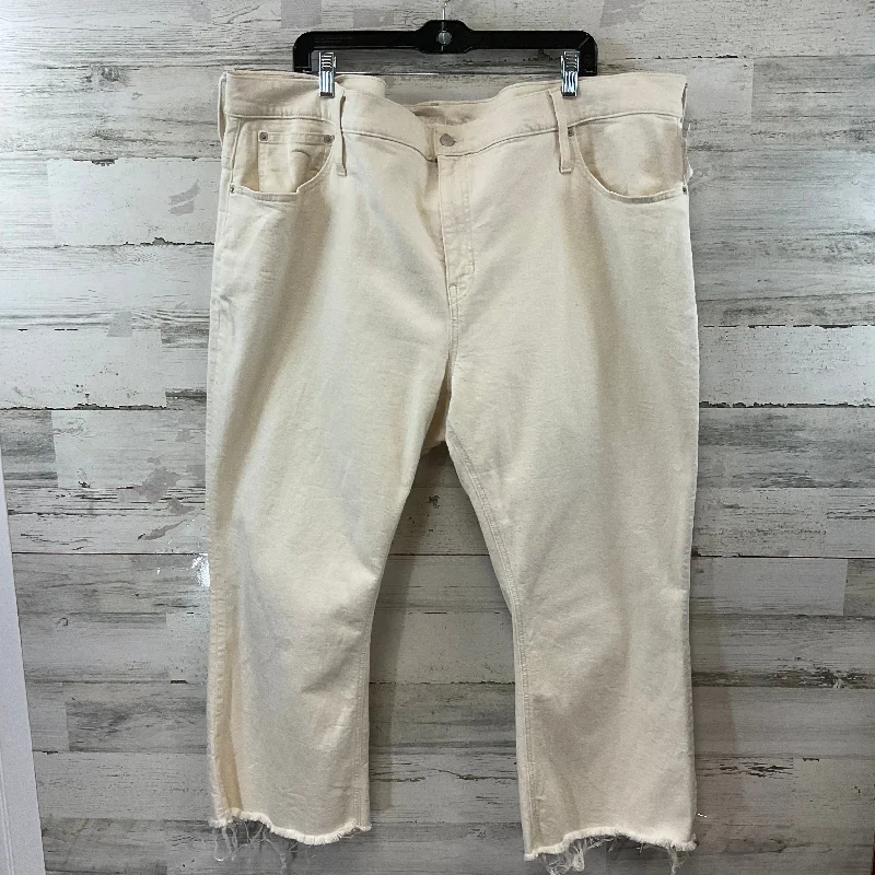 Women's Harem PantsJeans Cropped By J. Crew In Cream Denim, Size: 24