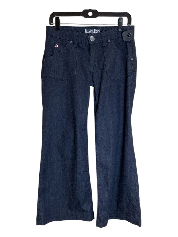 Women's Jodhpurs with Lapel CollarJeans Wide Leg By Hudson In Blue Denim, Size: 6