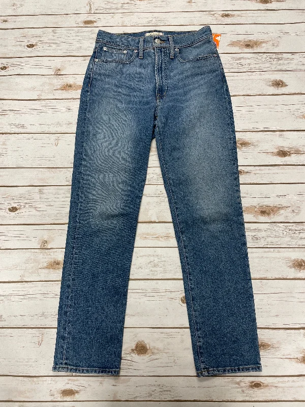 Women's Jodhpurs with Lapel CollarJeans Straight By Madewell In Blue Denim, Size: 4