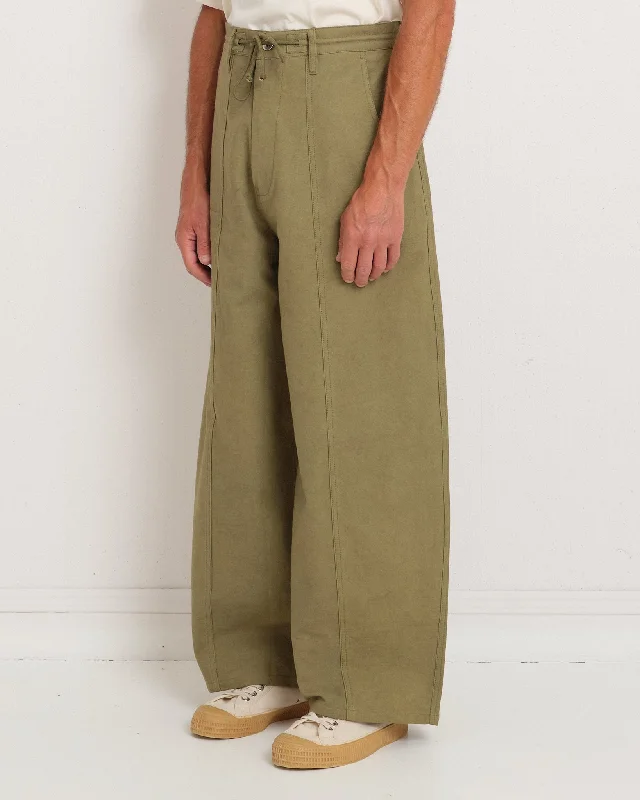 Women's Latvian Wool SweatersDocument Pants - Olive Slub