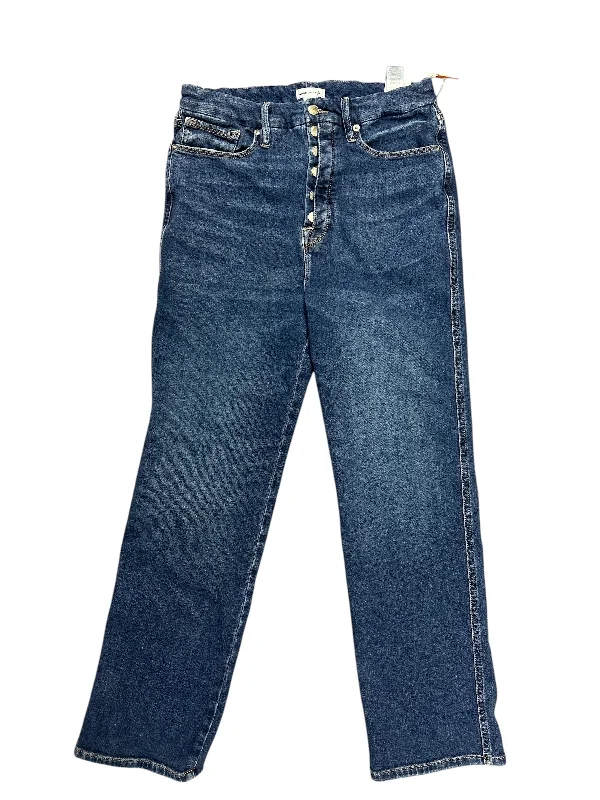 Women's Jodhpurs with ZipperJeans Straight By Good American In Blue Denim, Size: 12