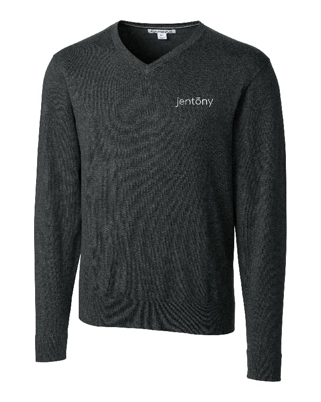 Women's U-Shaped Collar SweatersCutter & Buck Lakemont Tri-Blend V-Neck Pullover Sweater