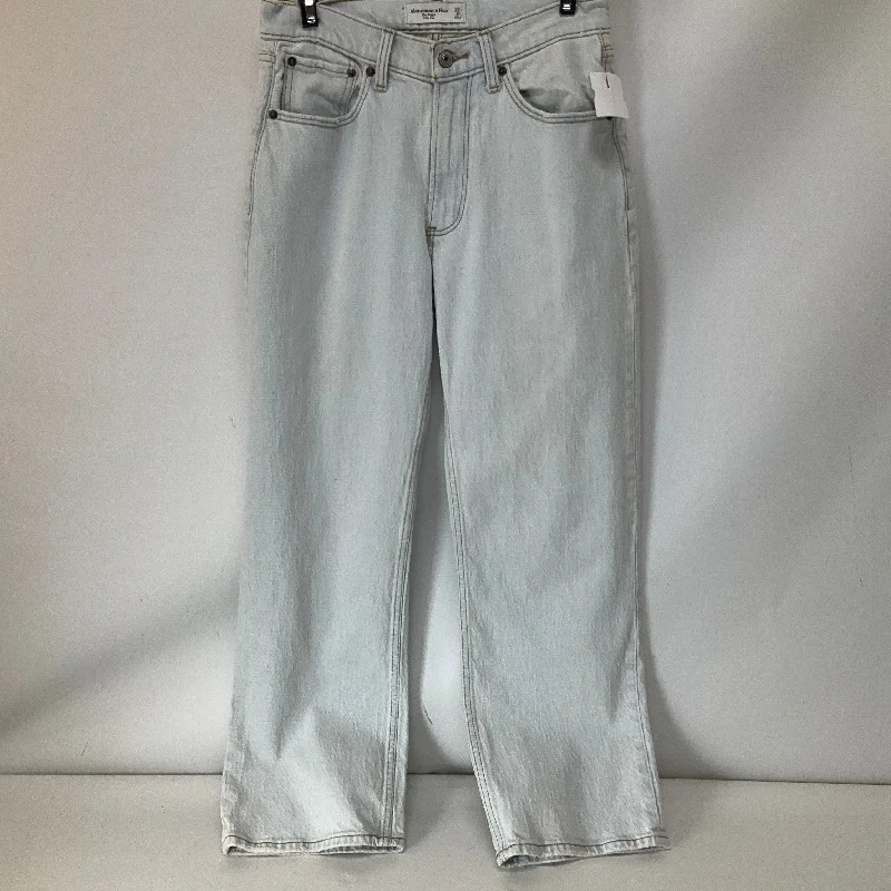 Women's Bootcut PantsJeans Boyfriend By Abercrombie And Fitch In Blue Denim, Size: 2