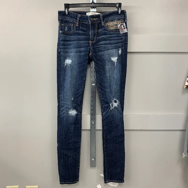 Women's Jodhpurs with Sweetheart NeckJeans Skinny By Abercrombie And Fitch In Blue Denim, Size: 2