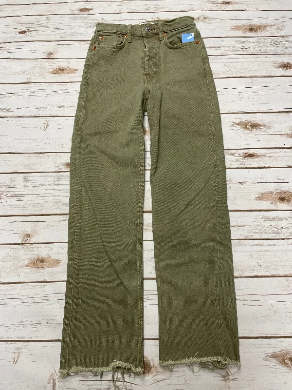 Women's Jodhpurs with V-Shaped HemJeans Straight By Cme In Green, Size: 0