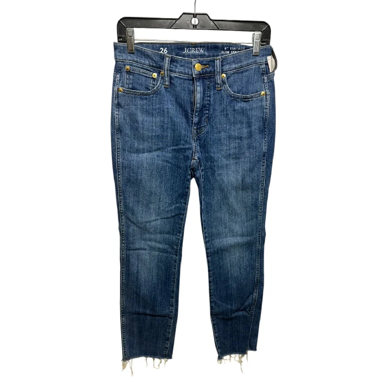 Women's Jodhpurs with Sweetheart CollarJeans Straight By J. Crew In Blue Denim, Size: 2