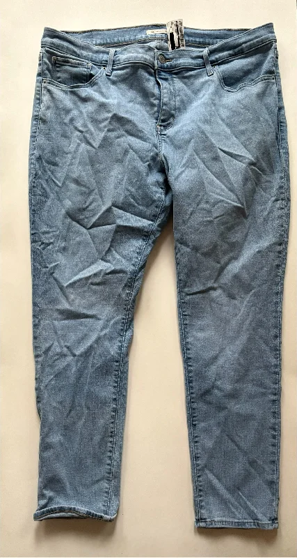 Women's Jodhpurs with Wide LegJeans Straight By Levis In Blue, Size: 18