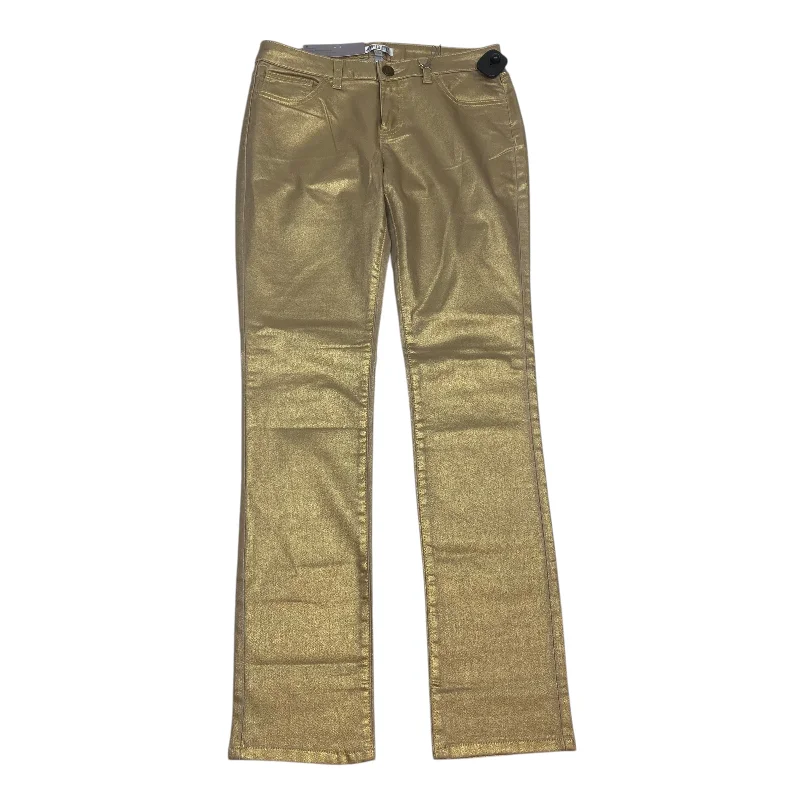 Women's Jodhpurs with Full LengthJeans Straight By Jennifer Lopez In Gold, Size: 8l