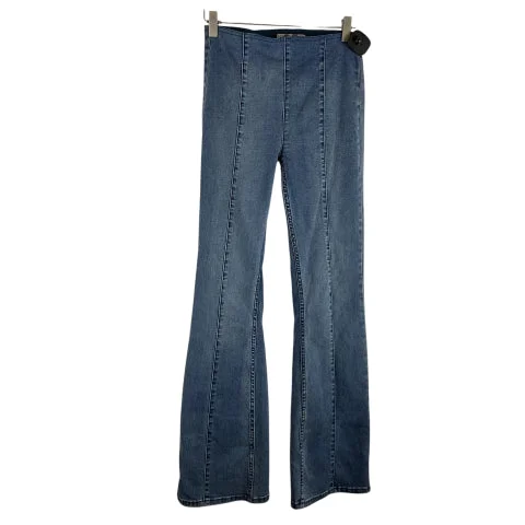 Women's Jodhpurs with Square NeckJeans Flared By Free People In Blue Denim, Size: 2