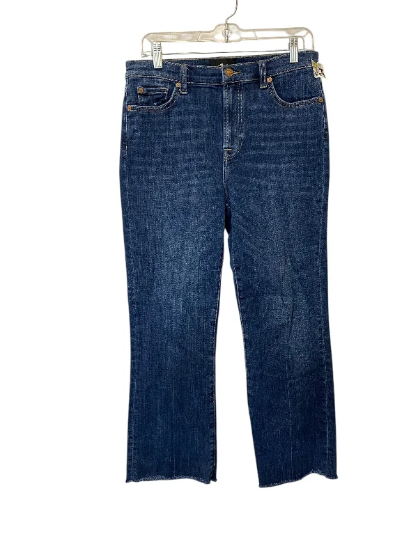 Women's Cargo PantsJeans Boot Cut By 7 For All Mankind In Blue Denim, Size: 30