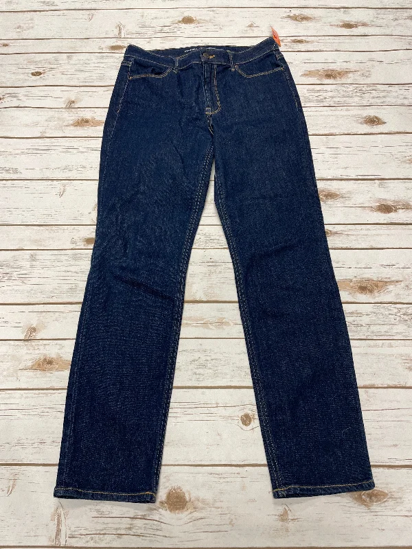 Women's Jodhpurs with Shirt CollarJeans Straight By Old Navy In Blue Denim, Size: 8