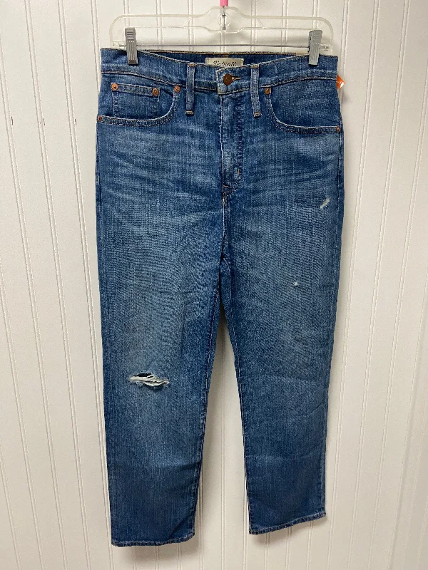 Women's Cropped PantsJeans Straight By Madewell In Blue Denim, Size: 6