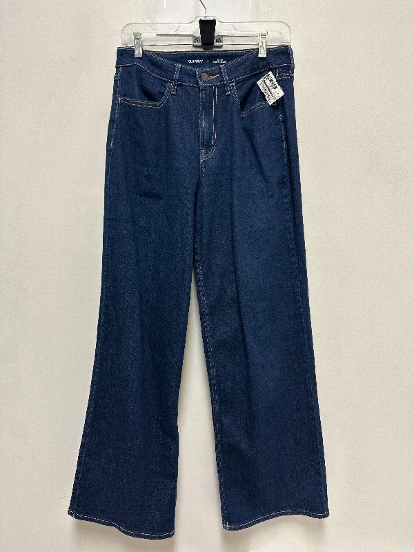 Women's Jodhpurs with Square NeckJeans Wide Leg By Old Navy In Blue Denim, Size: 8