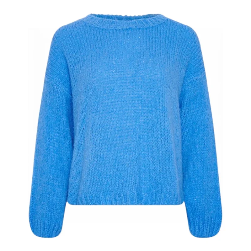 Women's Montenegrin Wool SweatersNoella Juno Knit Blue