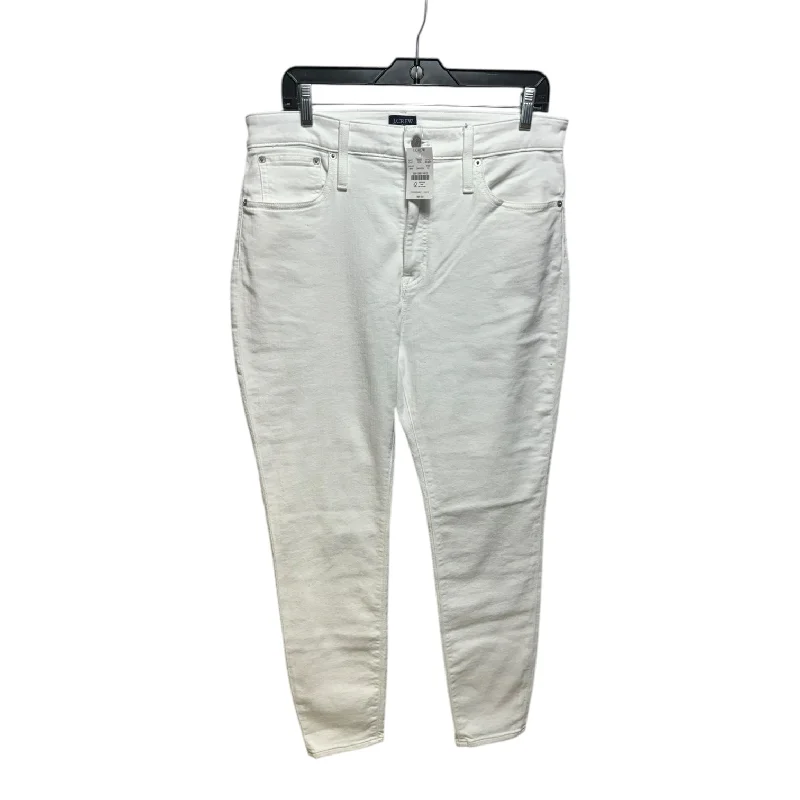 Women's Jodhpurs with U-Shaped CollarCurvy High Rise Skinny Jeans Cropped By J. Crew In White, Size: 12