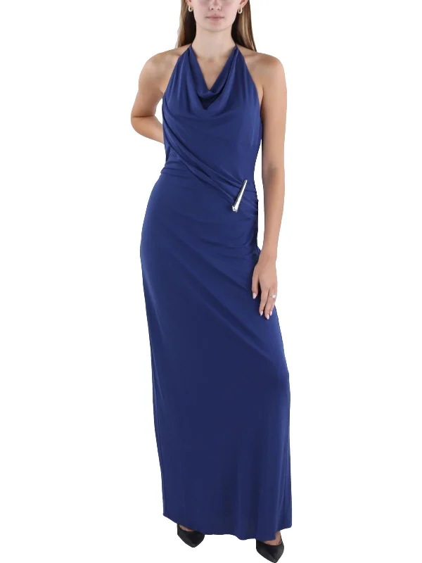 Women's V-Shaped Collar DressesChristina Womens Halter Long Evening Dress