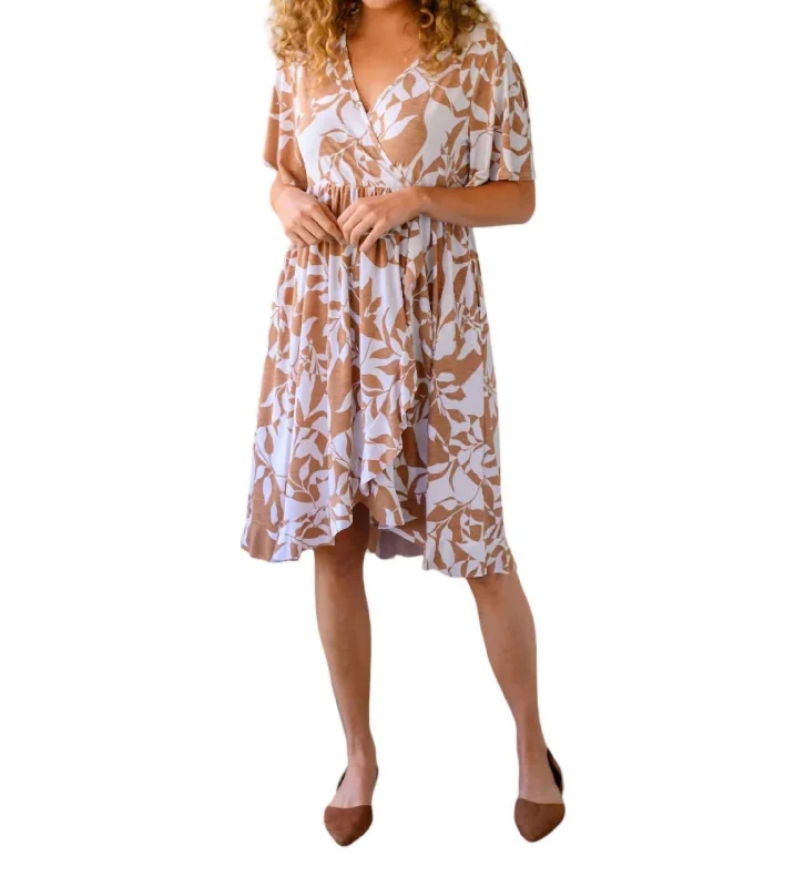 Women's Shirt Collar DressesConversation Starter Dress In Tan