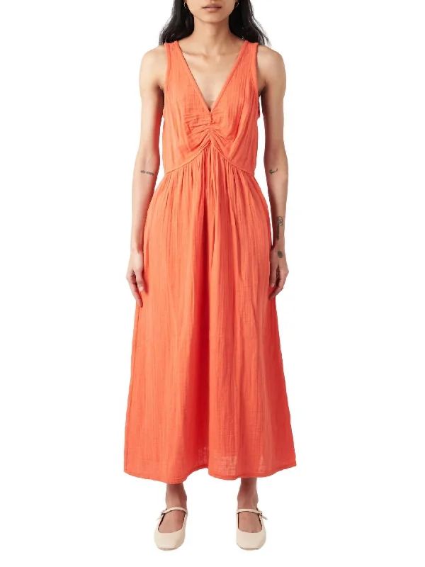 Women's High Collar DressesFaedra Dress In Paprika