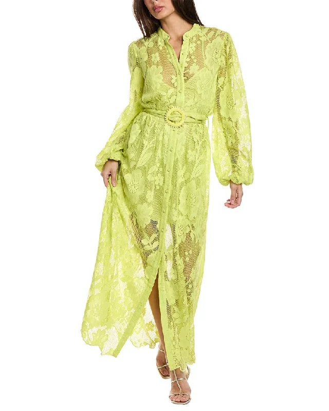 Women's High Collar DressesHemant & Nandita Lace Shirtdress