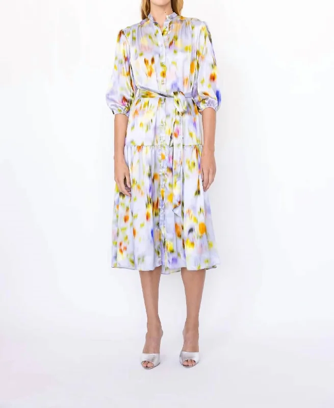 Women's High Collar DressesLana Dress In Rainflower