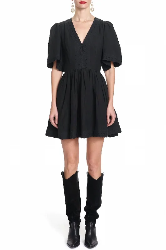 Women's Square Collar DressesRiley Dress In Black