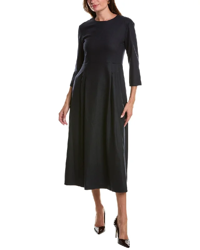 Women's Asymmetrical Dresses‘S MaxMara Poker Wool-Blend A-Line Dress