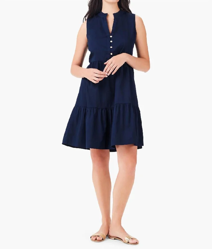 Women's Wide Collar DressesTia Dress In Dark Indigo