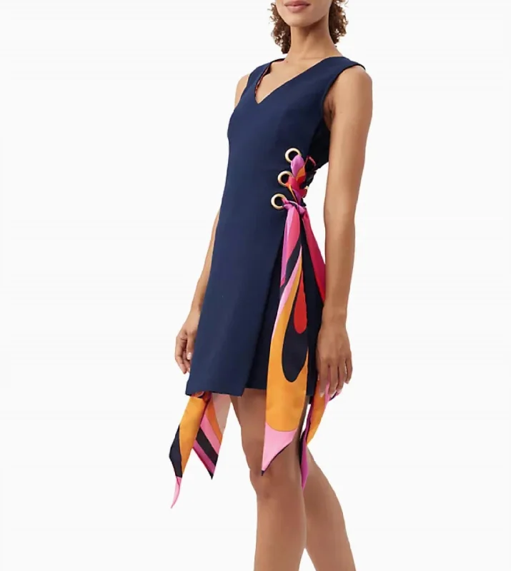 Women's Keyhole-Neck DressesViva Dress In Navy